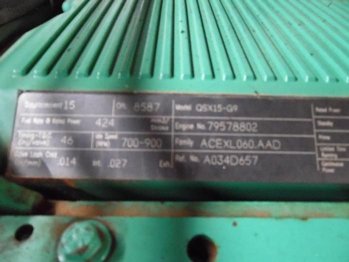 Used 2012 Cummins 500kw Generator