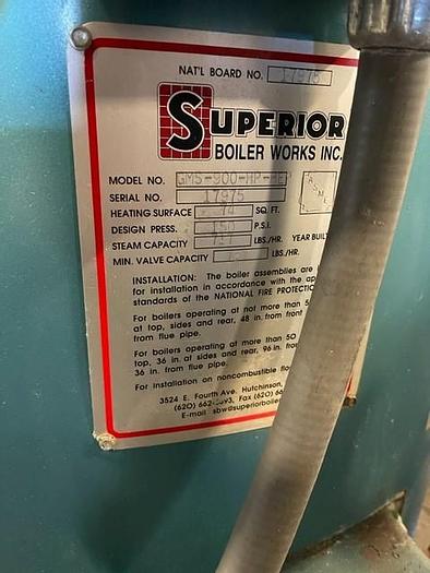 Used Superior Boiler Works Model 900 - HP HEP Gas Fired Boiler