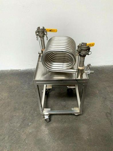 Used Exergy Incorporated 00644-3 Stainless Steel Heat Exchanger on Rolling Cart