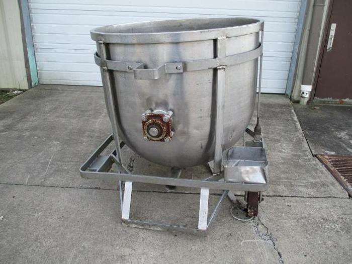 Used Stainless Steel Kettle, 250 gallon capacity, horizontal agitation