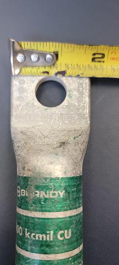 LOT OF 4 NEW BURNDY YA36 N600 COMPRESSION LUG GREEN DIE22 472/22(B17)