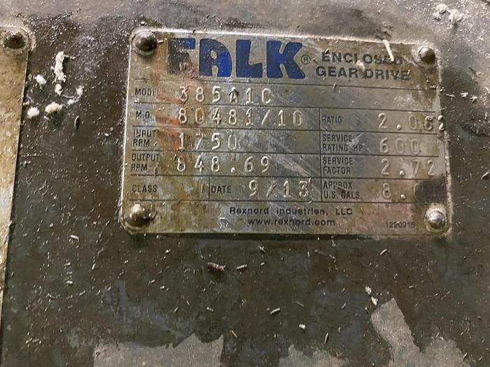 Used FALK GEARBOX MODEL 385A10 RPM 1750 MANUFACTURED 2013