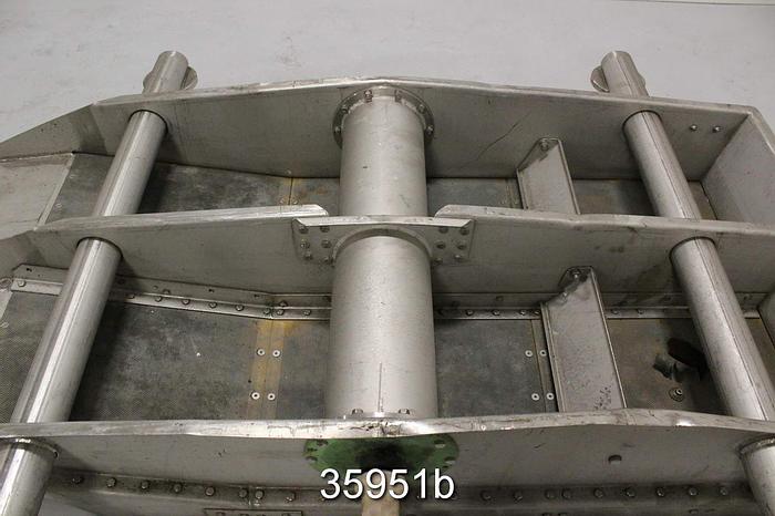 Used Voith Model 1000K Vibrating Screen Shaking Assembly, 0.075" Holed Screen Plates #35951