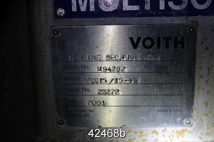 Used Voith MSS 15/15-FR Pressure Screen, Stai #42468