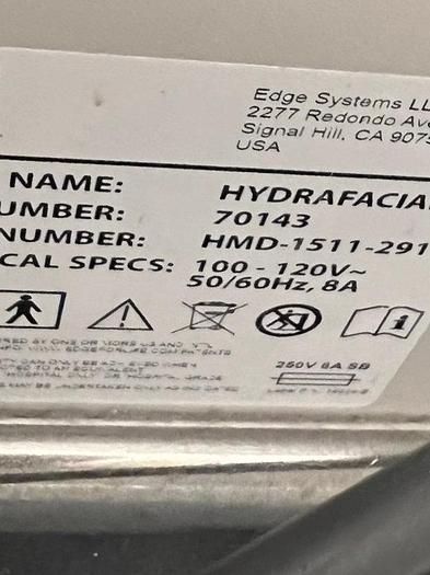 Used 2015 Edge Systems Hydrafacial MD ~ Excellent Condition ~ Low Use ~ Warranty ~