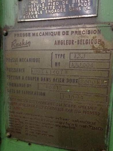 Gebruikt EXCENTERPERS RASKIN A3J 80T