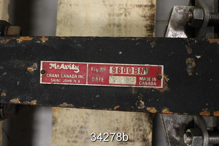 Used Crane 6" Hand Operated Knife Gate Valve #34278