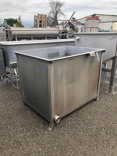 Used 250 Gallon Rectangular Stainless Steel Tank,