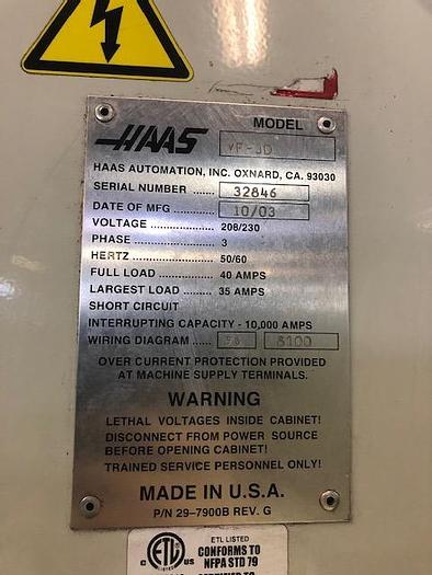 Used 2003 Haas VF-3