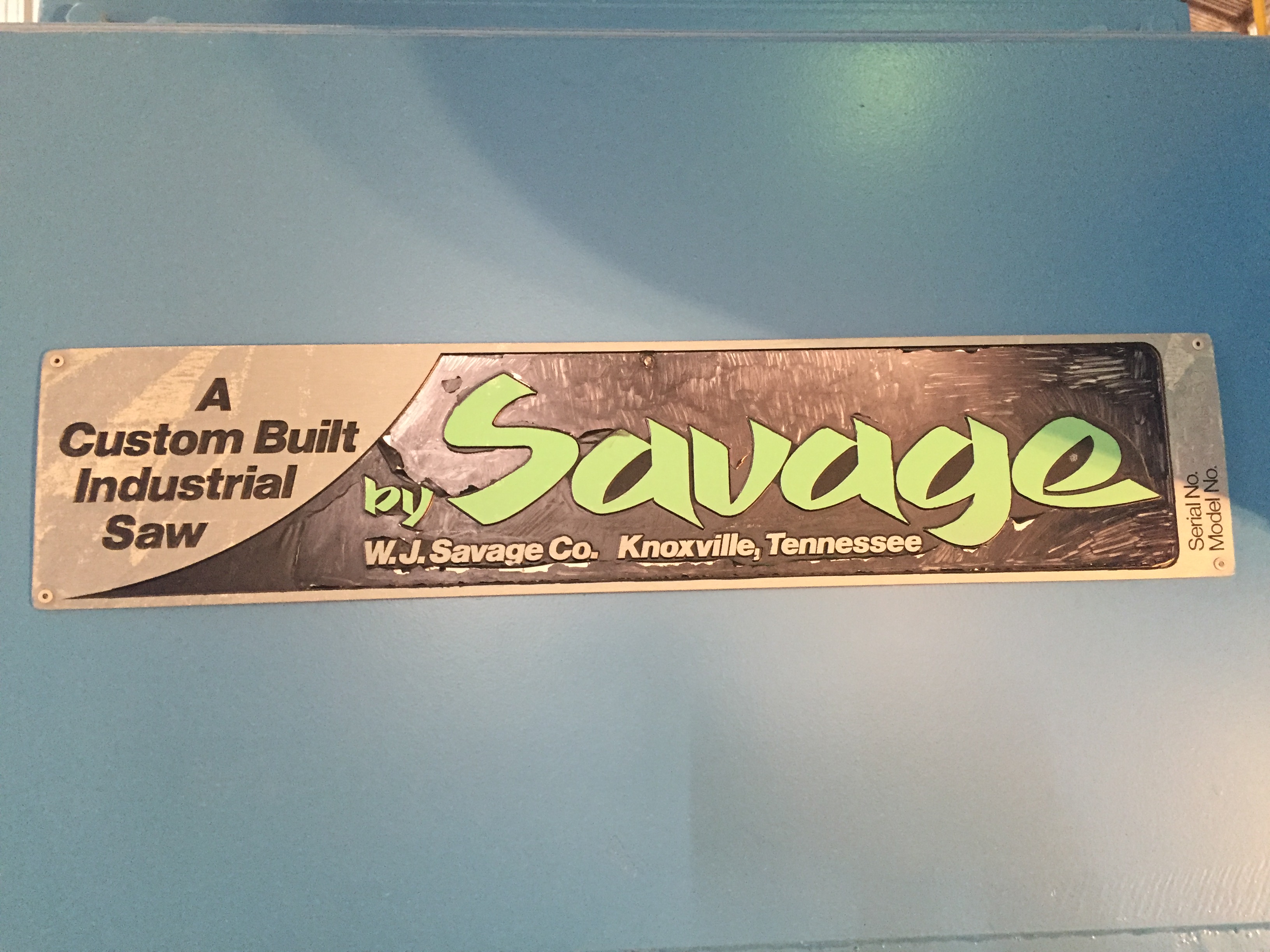 Used 60 HP Savage Abrasive Foundry Saw