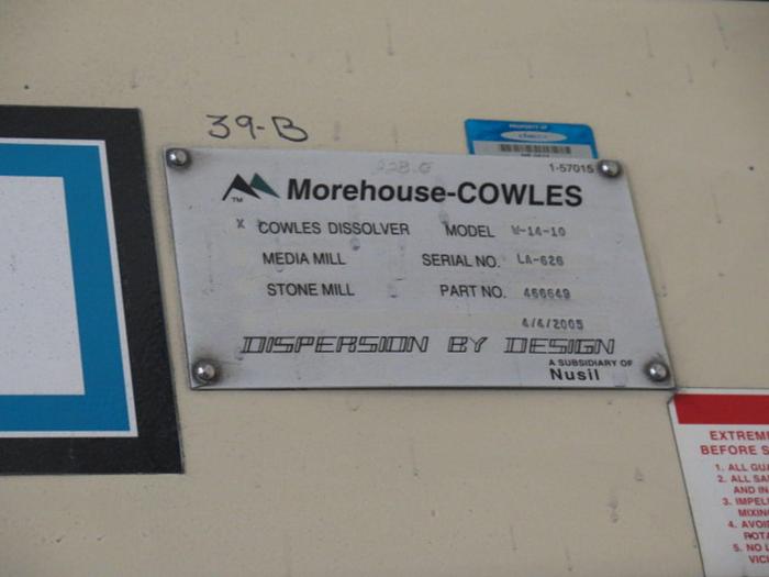 Used 10 HP COWLES HIGH SPEED DISPERSER – AIR/OIL