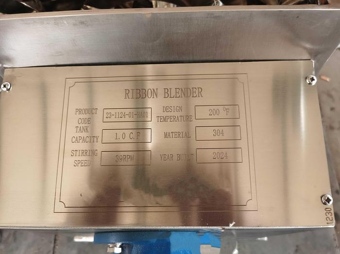 New 1 Cubic Foot Ribbon Blender