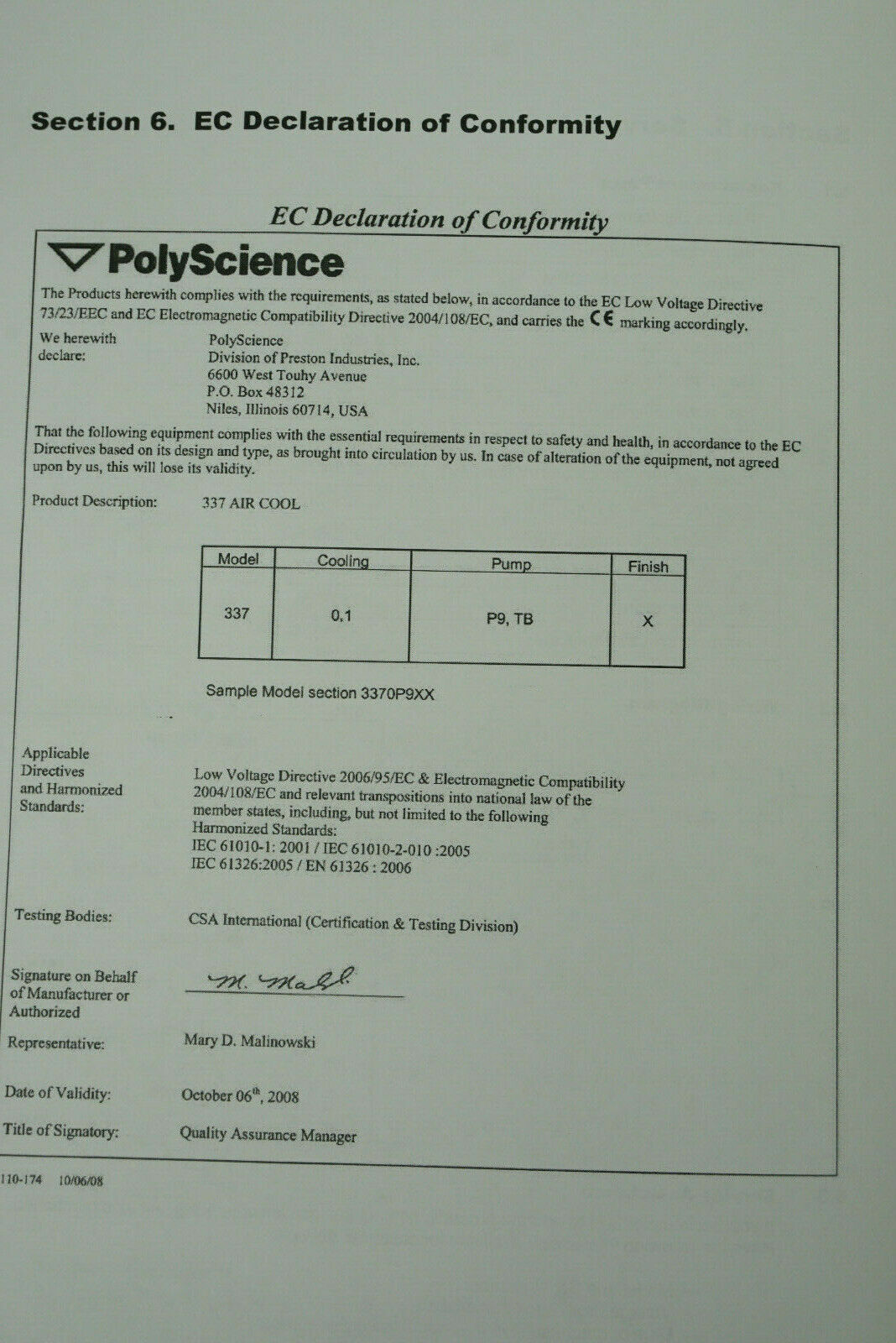 PolyScience Heat Exchanger Air Cooled Recirculator Cooler for Elan ICP