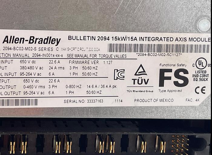 Used Allen-Bradley 2094-BC02-M02-S Ser C
