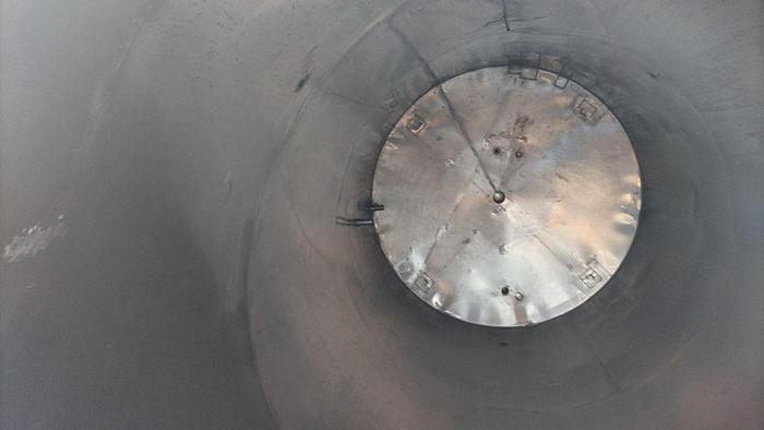 Used Tank, 2,400 Gallon, S/st, Cone Bottom, On Legs #S744781