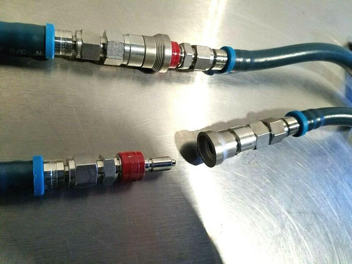 Used Swagelok Push On 3/8 inch with Hoses and Stainless Steel Fittings