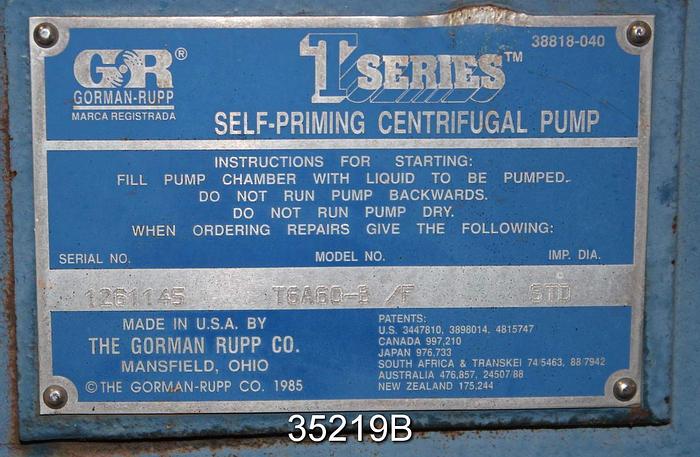 Used Gorman Rupp T6A60-B Trash Pump #35219