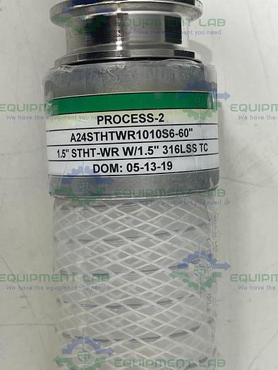 Used Sani-Tech  STHT-WR-1500 60" Silicone Hose w/ 1 1/2" Sanitary Fitting