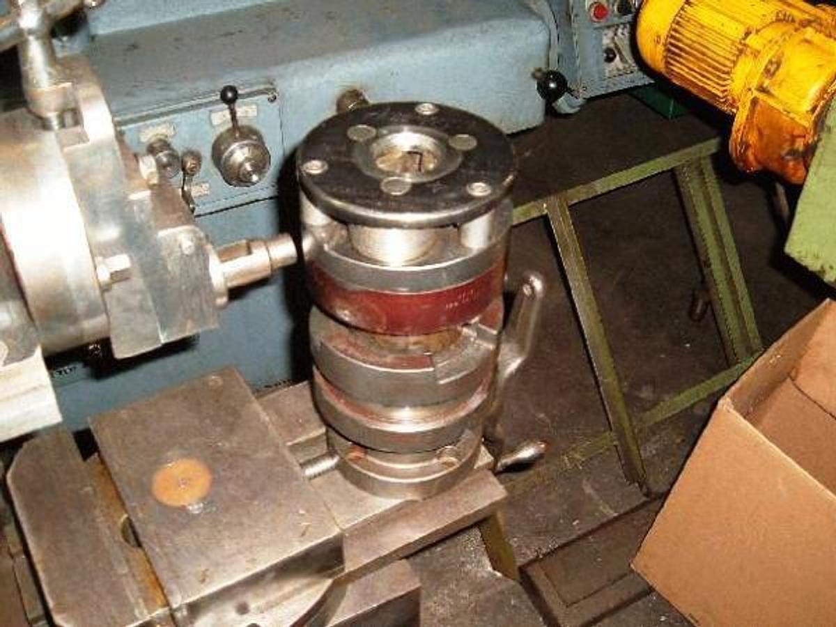 Used Acme-Fette #N-4, die head, 9/16" to 1-1/4", 3 die, flange mount, w/set of dies
