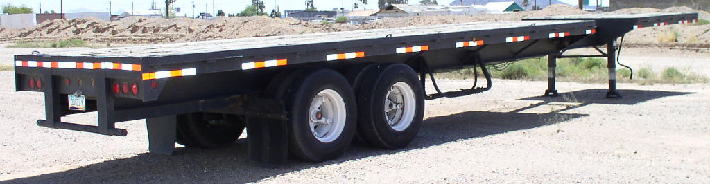 Used Transcraft ETH 40-64 ft. extendable Flatbed Trailer; S/N TC-5888