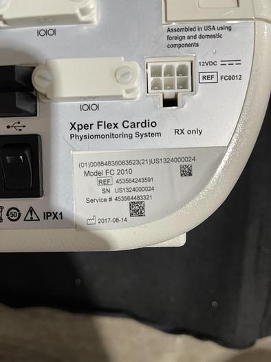 Used 2017 Xper Flex Cardio Physiomonitoring System Model FC 2010