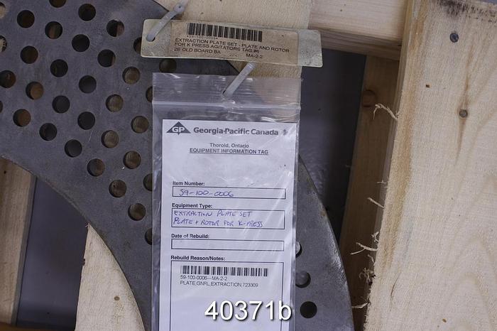 Unused Black Clawson Pulper Extraction Plate, 26", Unused #40371