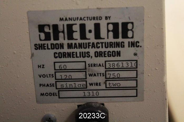 Used Sheldon Manf.Co 1310 Drying Oven, Bench Top Type, Model No.1310, S/N 3861310 #20233