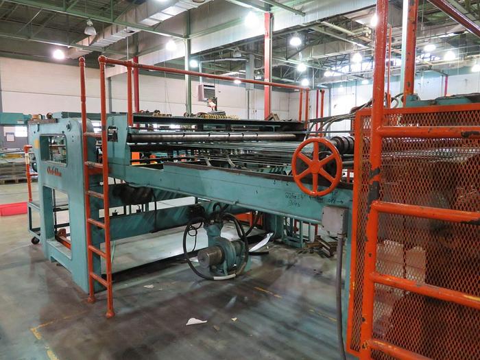 Used 100" CLARK AIKEN SINGLE ROTARY KNIFE SHEETER W/ SHAFTLESS UNWINDS