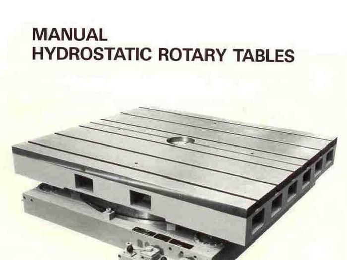 Used Giddings & Lewis Hydrostatic Airlift Rotary Table