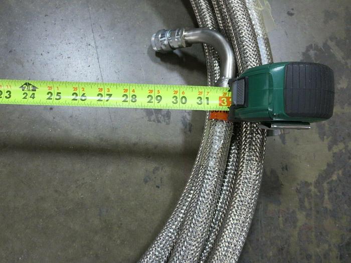 Used CTI-Cryogenics, 8043081G600, Hose Stainless Braid, Approx 52' Length, W/Fittings