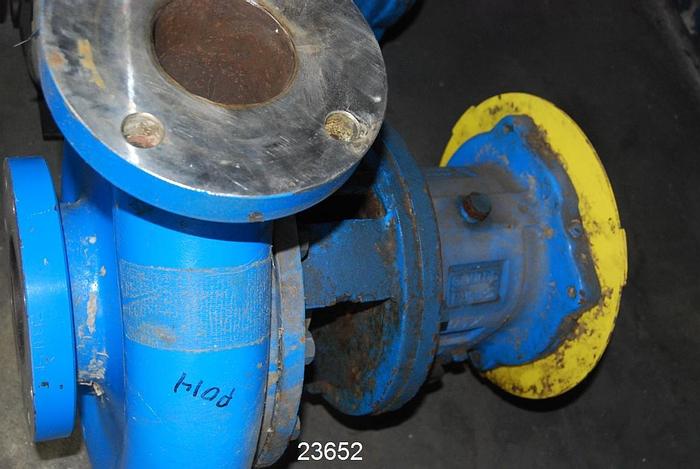 Used Goulds 3196 Pump, 3196Mtx, 3X4X10, Stainless Steel Casing, 6-Vane Impeller, 9-3/4" Impeller Diameter, Stainless Steel Impeller, Stainless Steel Stuffing Box, Mechanical Seal #23652