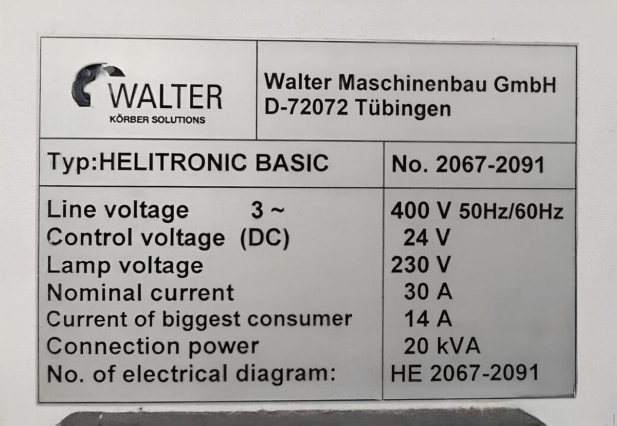 Usado 2013 Walter HELITRONIC BASIC