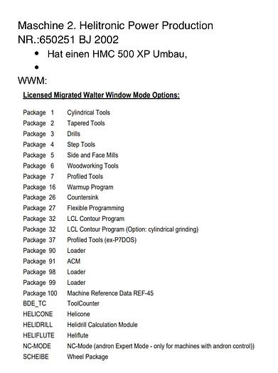 Usado 2002 Walter HELITRONIC POWER PRODUCTION