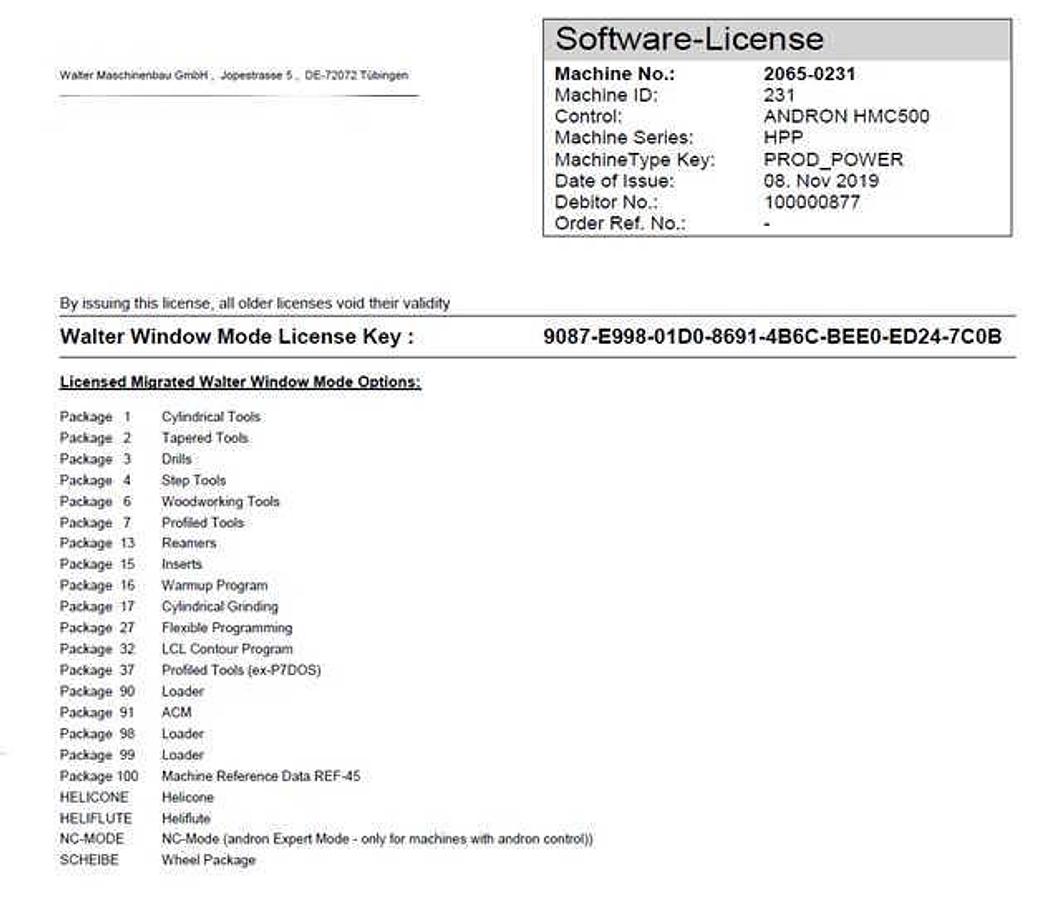 Usado 2001 Walter HELITRONIC POWER PRODUCTION