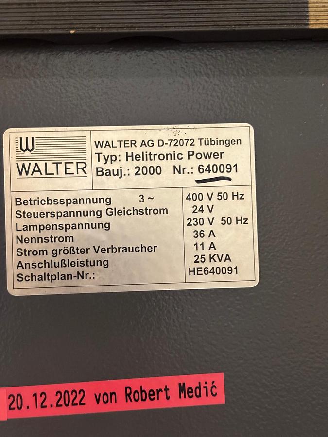 Usado 2001 Walter HELITRONIC R POWER