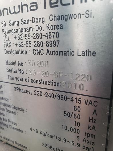 Usado 2010 Hanwha XD20H