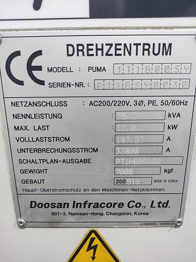 Usado 2005 Doosan 1800TTSY