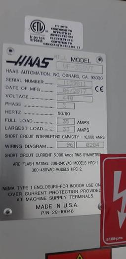 Used 2017 HAAS VF-3SS-YT