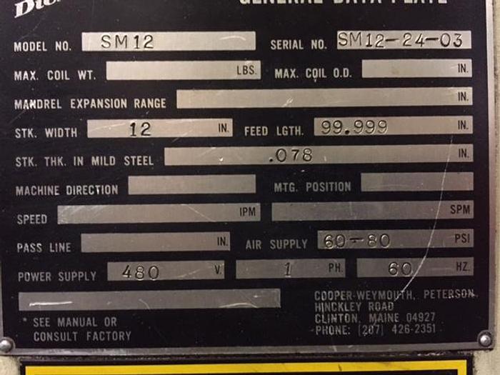 Used 12" x 078 CWP SERVO FEEDER