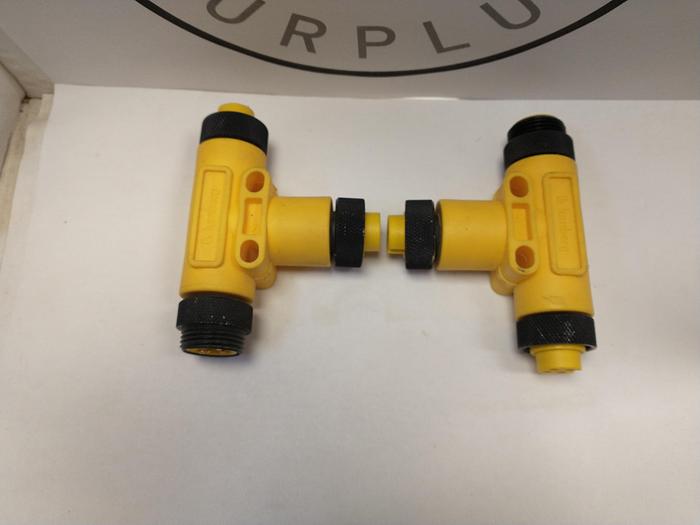 Used 2 lot LUMBERG 0906 UTP 312 SPLITTER T-CONNECTOR 4-Pin GHB4