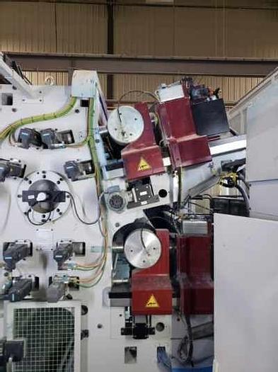 Used 110" VALMET FOCUS FOUR COLOR TISSUE REWINDER AND FUTURA PRINTER MFG. 2015