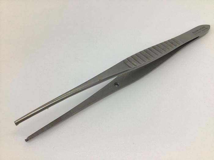 Used Elcon Forceps tissue Gillies 1 in 2 teeth 155mm 140-605