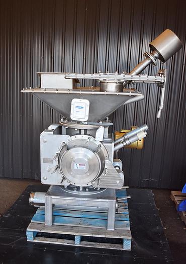 Used USED ROTARY AIR LOCK VALVE, SIZE: 14" X 14", STAINLESS STEEL, CLEAN-IN-PLACE