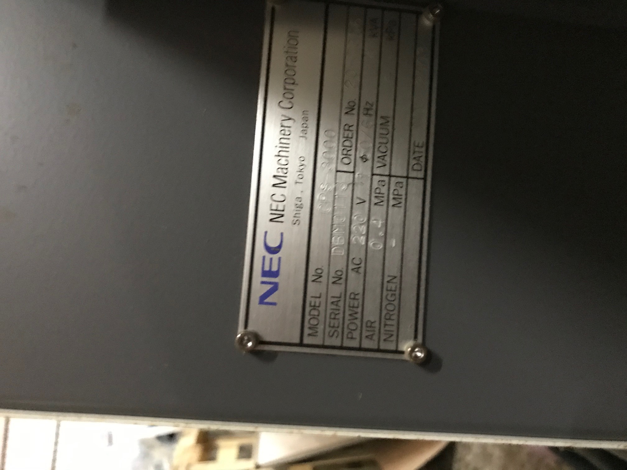 Used 2003 NEC CPS3000