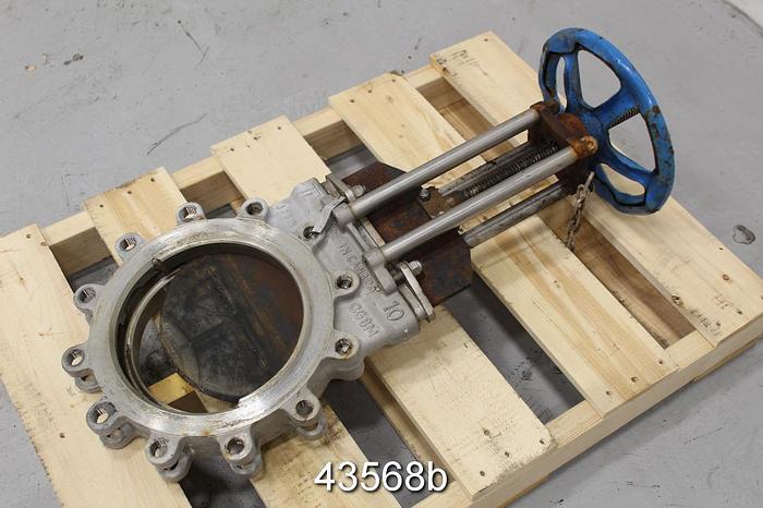 Used True Line 10" Hand Operated V-Port Knife Valve #43568