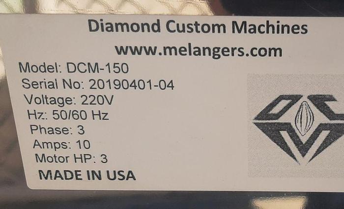 Used Refiner, Chocolate, 150 lbs., DCM 150, Melangeur #S744485