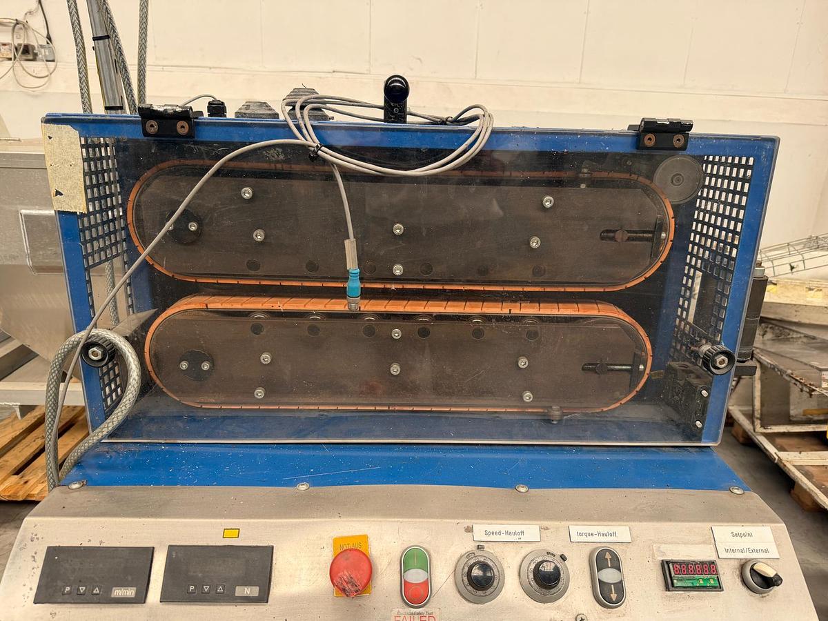 Used 75mm 2 belt Next off with top/bottom variable speed belts. Peter Gillard 