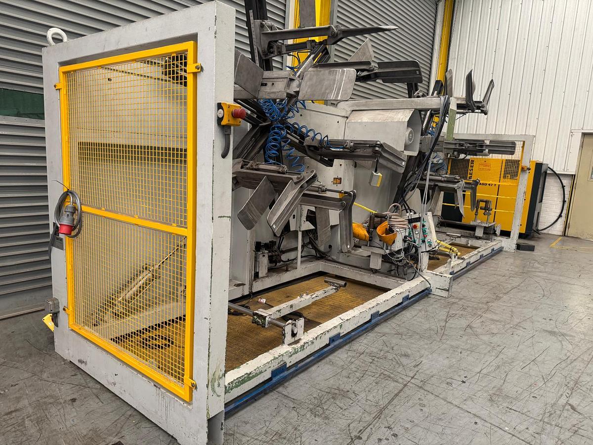 Used 20-63mm Graewe Double Semi Automatic coiler model DW2300R 550mm core, Max coil od 1250mm