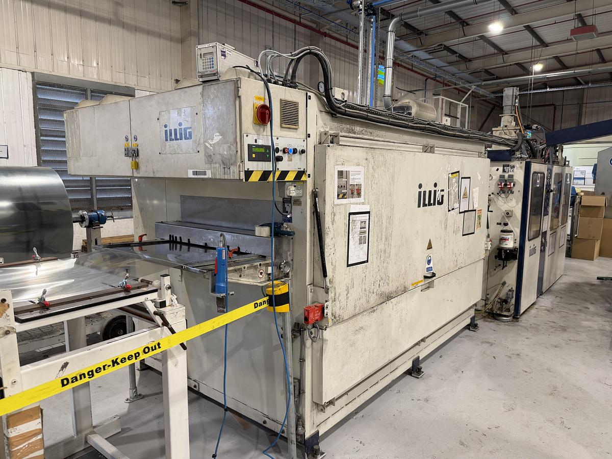 Used 900mm wide Illig preheater model VHW 90/2 Index type