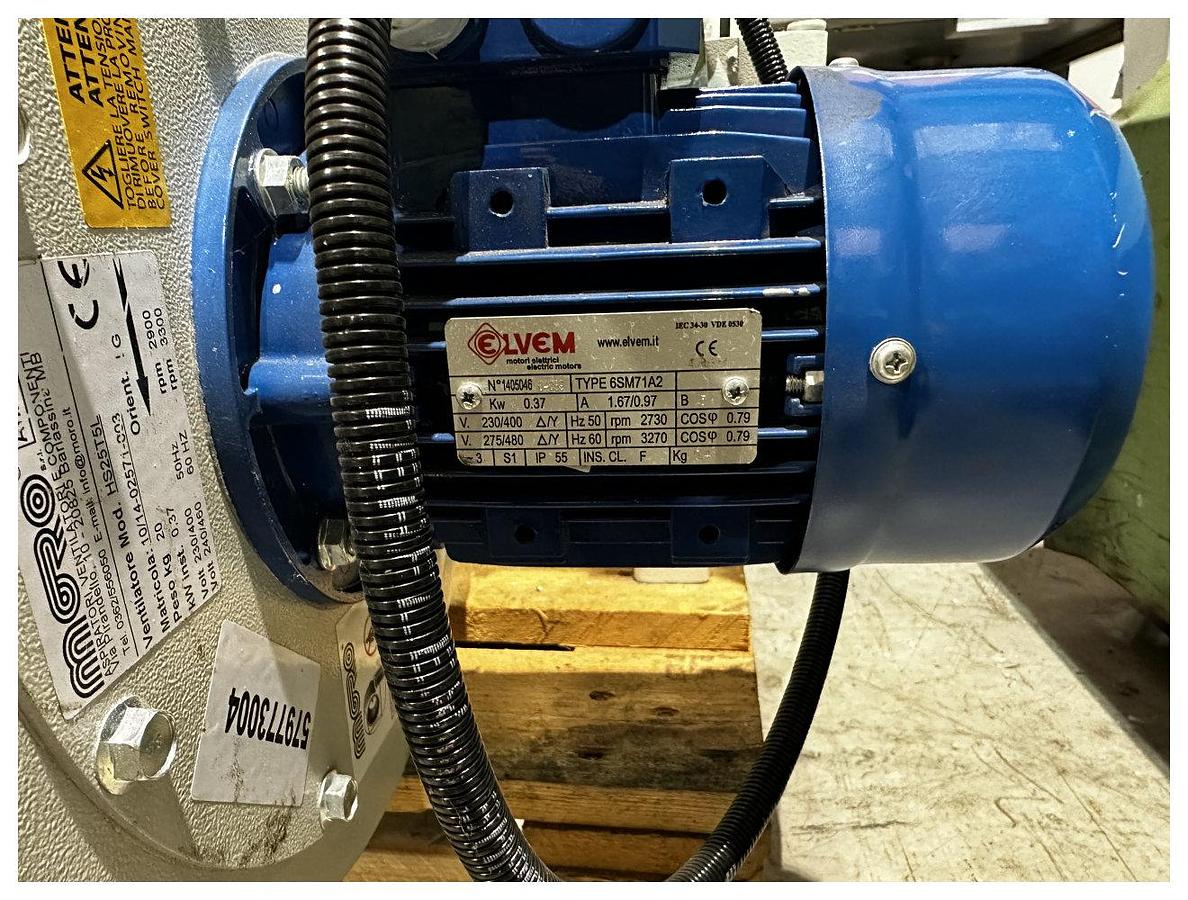 Used 220mm x 200mm Tria auger fed granulator with soundproofing and fan extract.  Model JMC 22-20. Year 2015